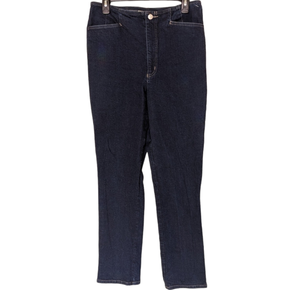 Vintage tailored fit dark wash denim jeans made in Canada